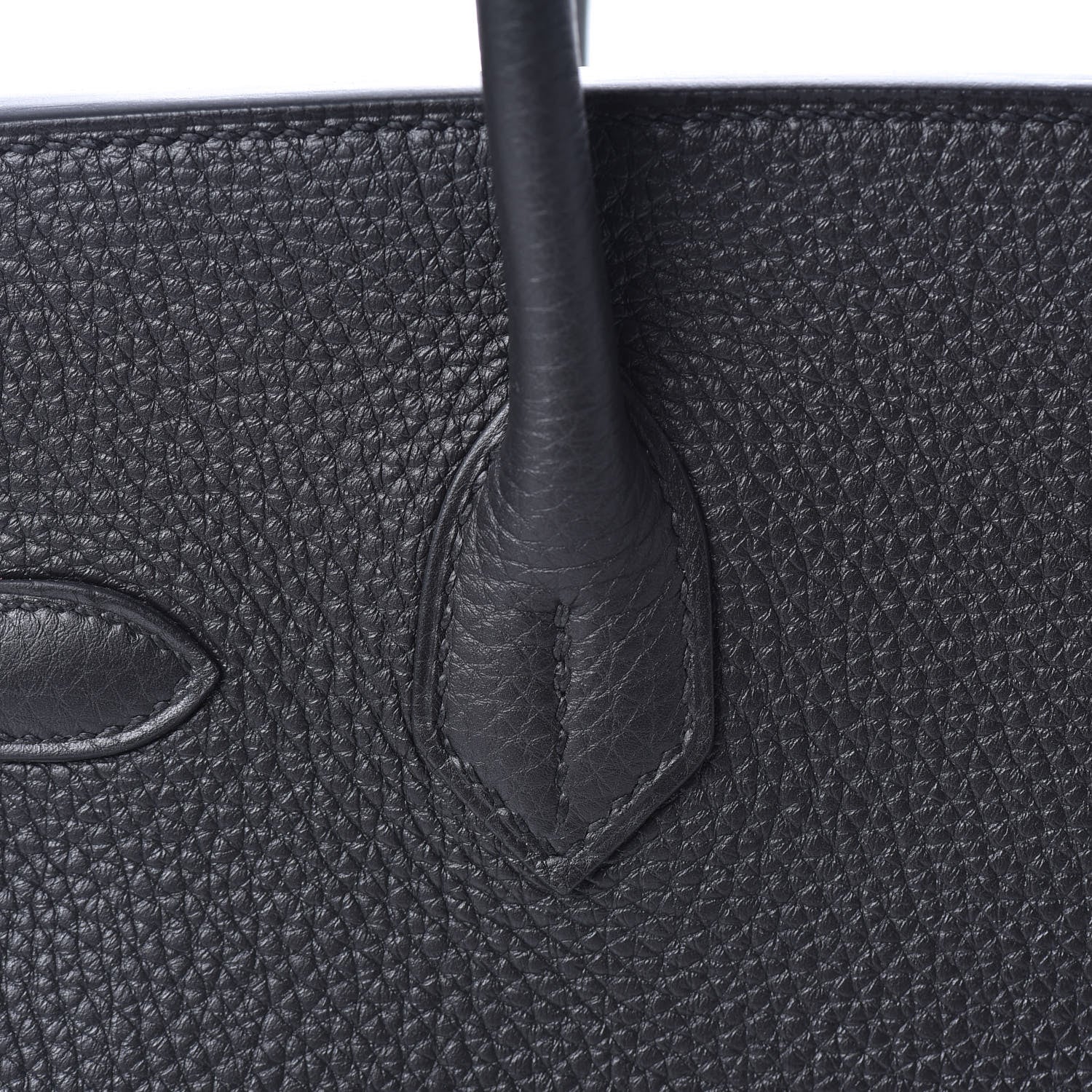 Hermes Togo Horseshoe Birkin 30 Black Etoupe 26 of 33