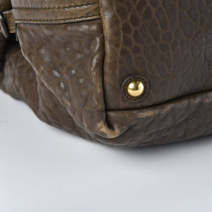 Saint Laurent Pebbled Lambskin Medium Easy Sac Olive 10 of 13