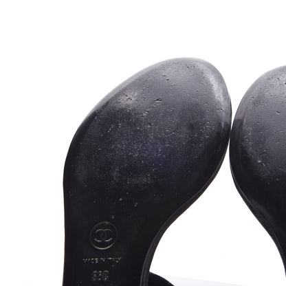 Chanel Lambskin Pearl Thong Sandals 38 Black 21 of 24