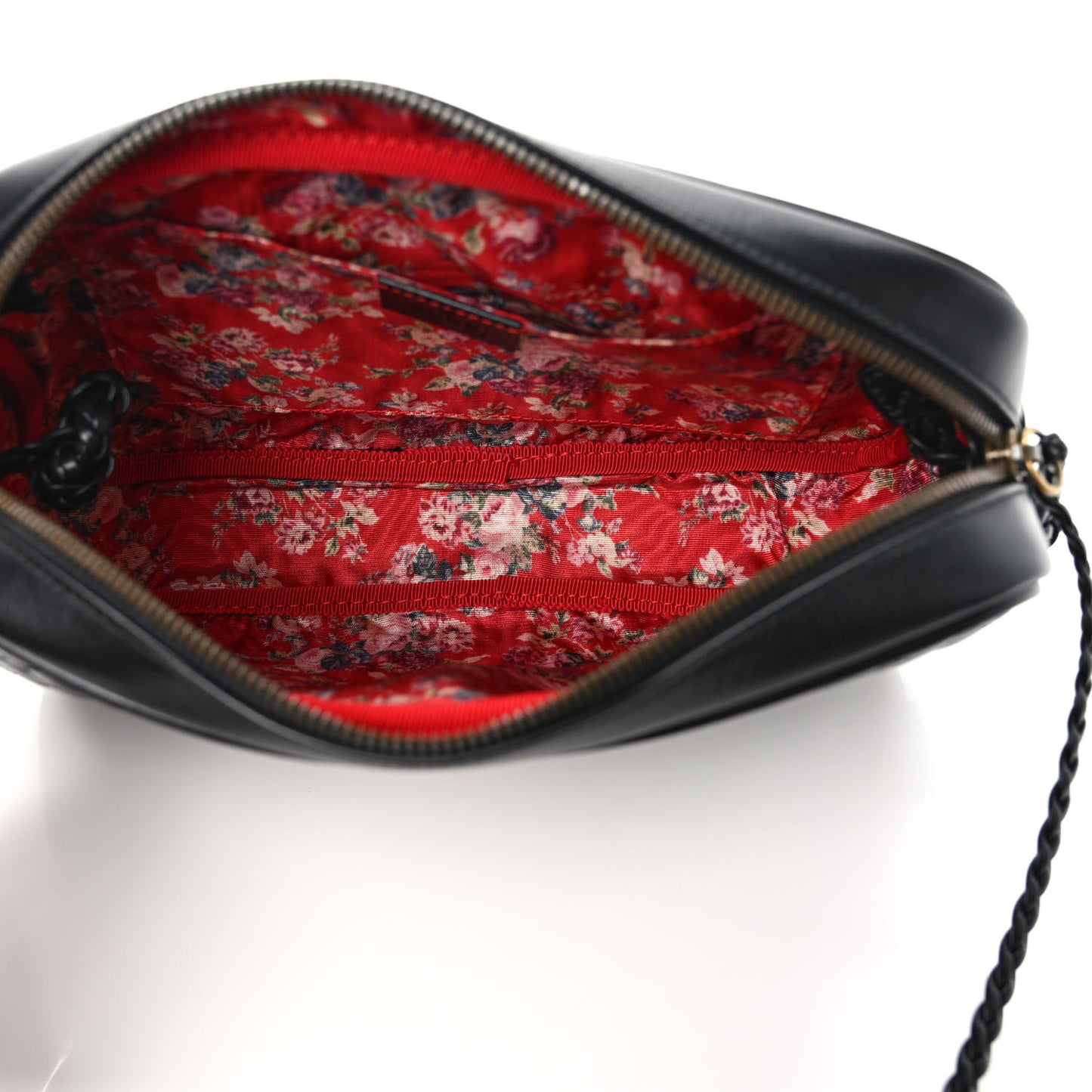 Calfskin Web Trapuntata Small GG Shoulder Bag Black