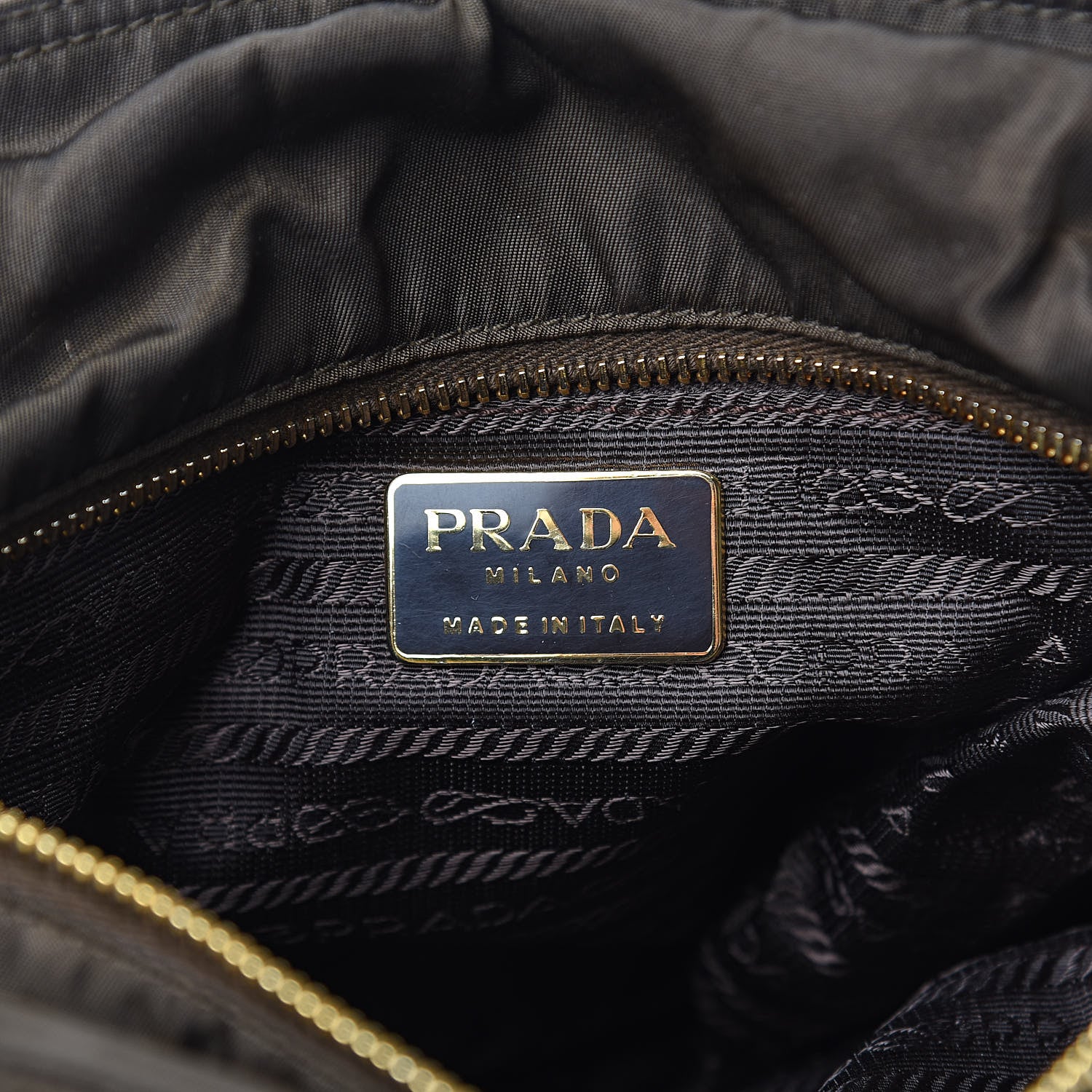 Prada Tessuto Nylon Catena Shoulder Bag Muschio 6 of 10