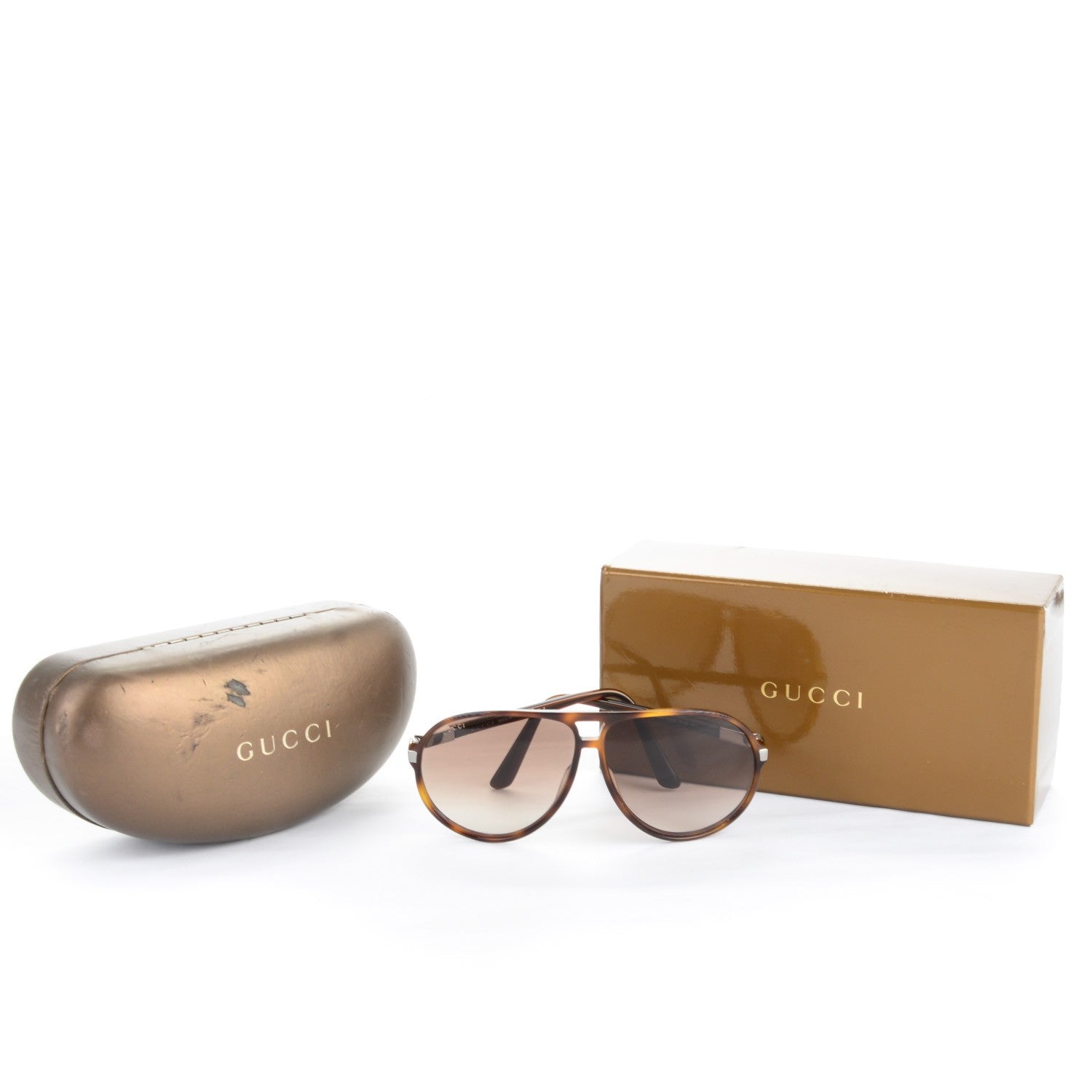 Gucci Aviator Sunglasses 1646/S Tortoise 6 of 6