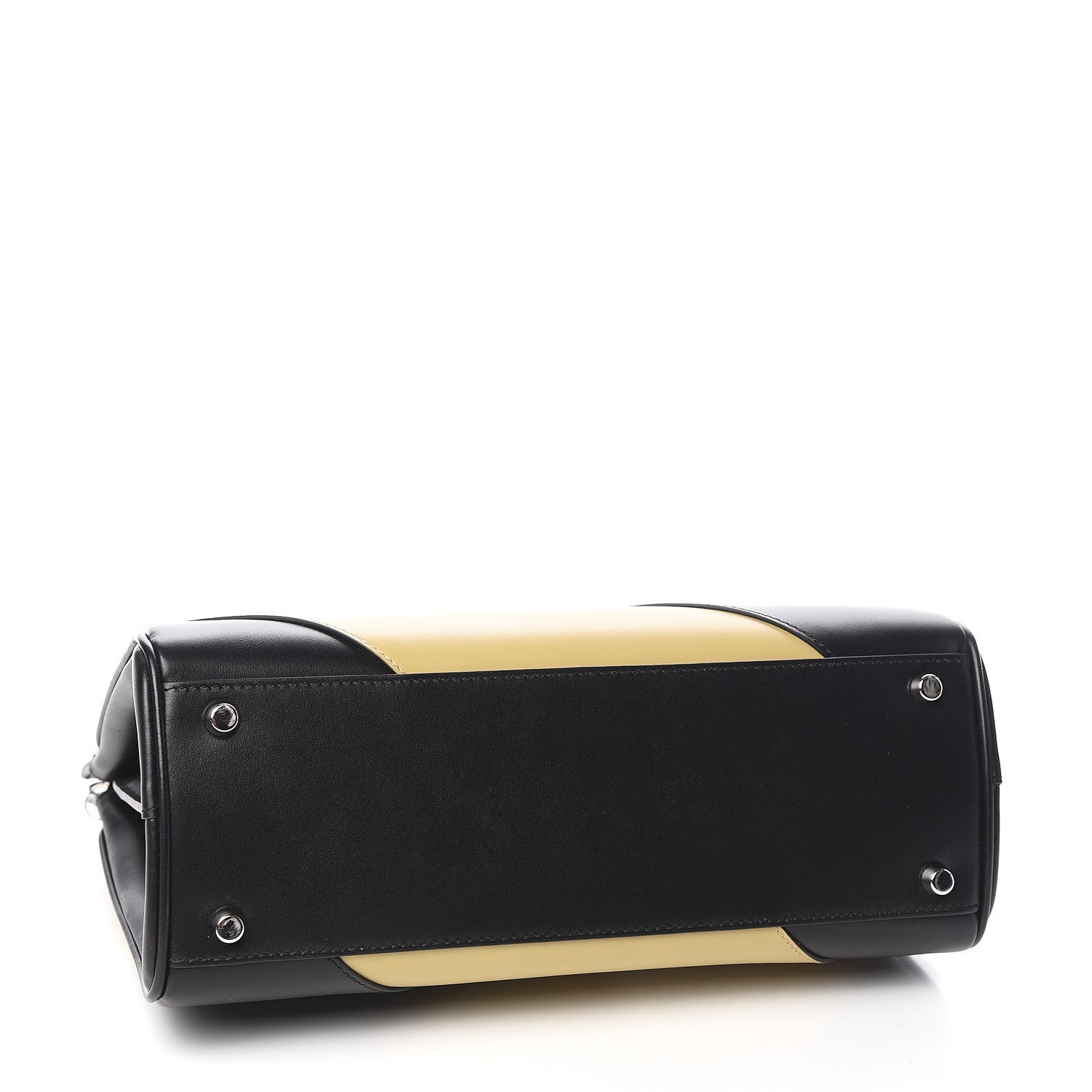 Gucci Smooth Calfskin Diagonal Striped Small Zumi Top Handle Bag Black Beige 4 of 10