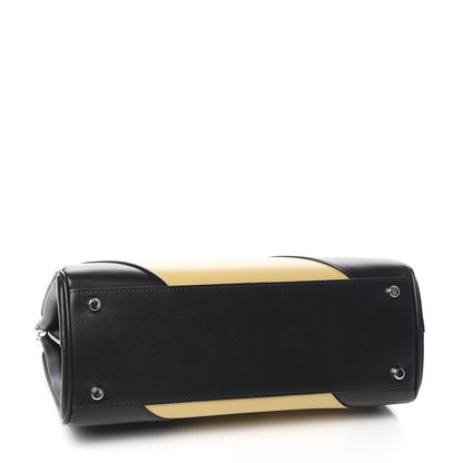 Gucci Smooth Calfskin Diagonal Striped Small Zumi Top Handle Bag Black Beige 4 of 10