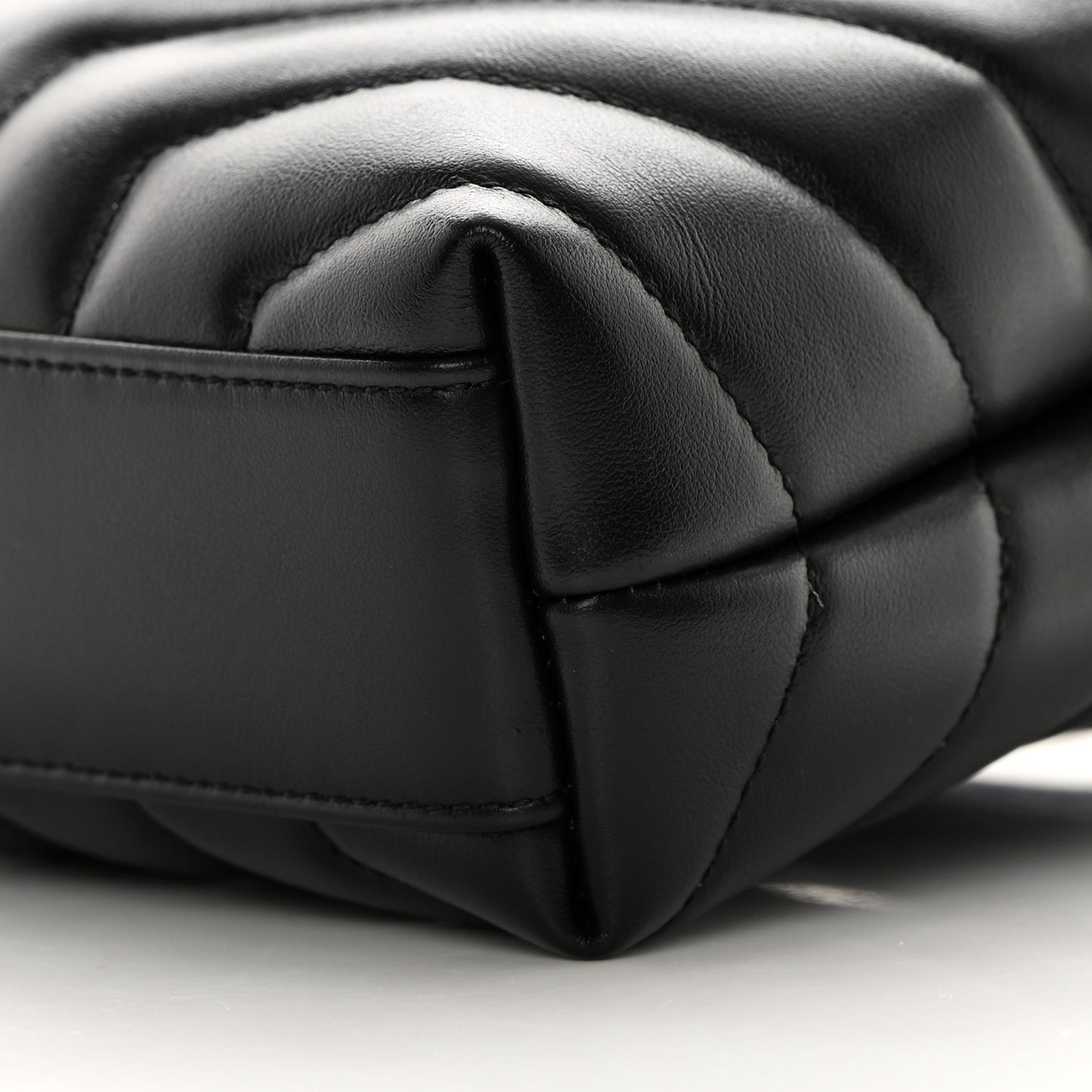 Calfskin Y Quilted Monogram Toy Loulou Crossbody Bag Black