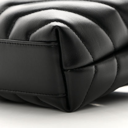 Saint Laurent Calfskin Y Quilted Monogram Toy Loulou Crossbody Bag Black 10 of 13