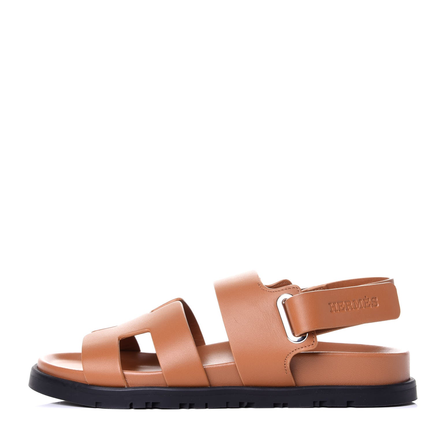 Hermes Calfskin Womens Takara Sandals 35 Gold 1 of 10