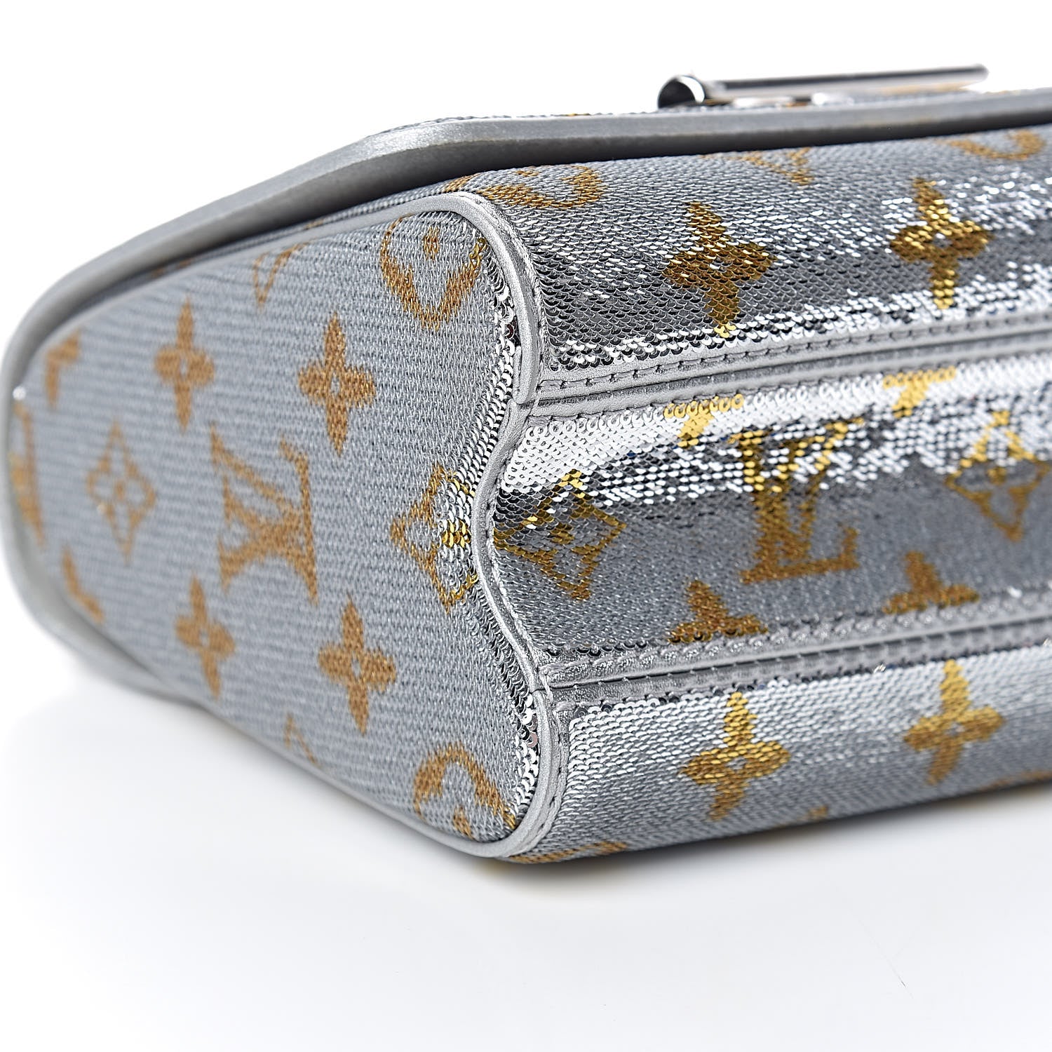 Louis Vuitton Sequins Monogram Twist Shoulder Bag PM Gold Silver 10 of 11