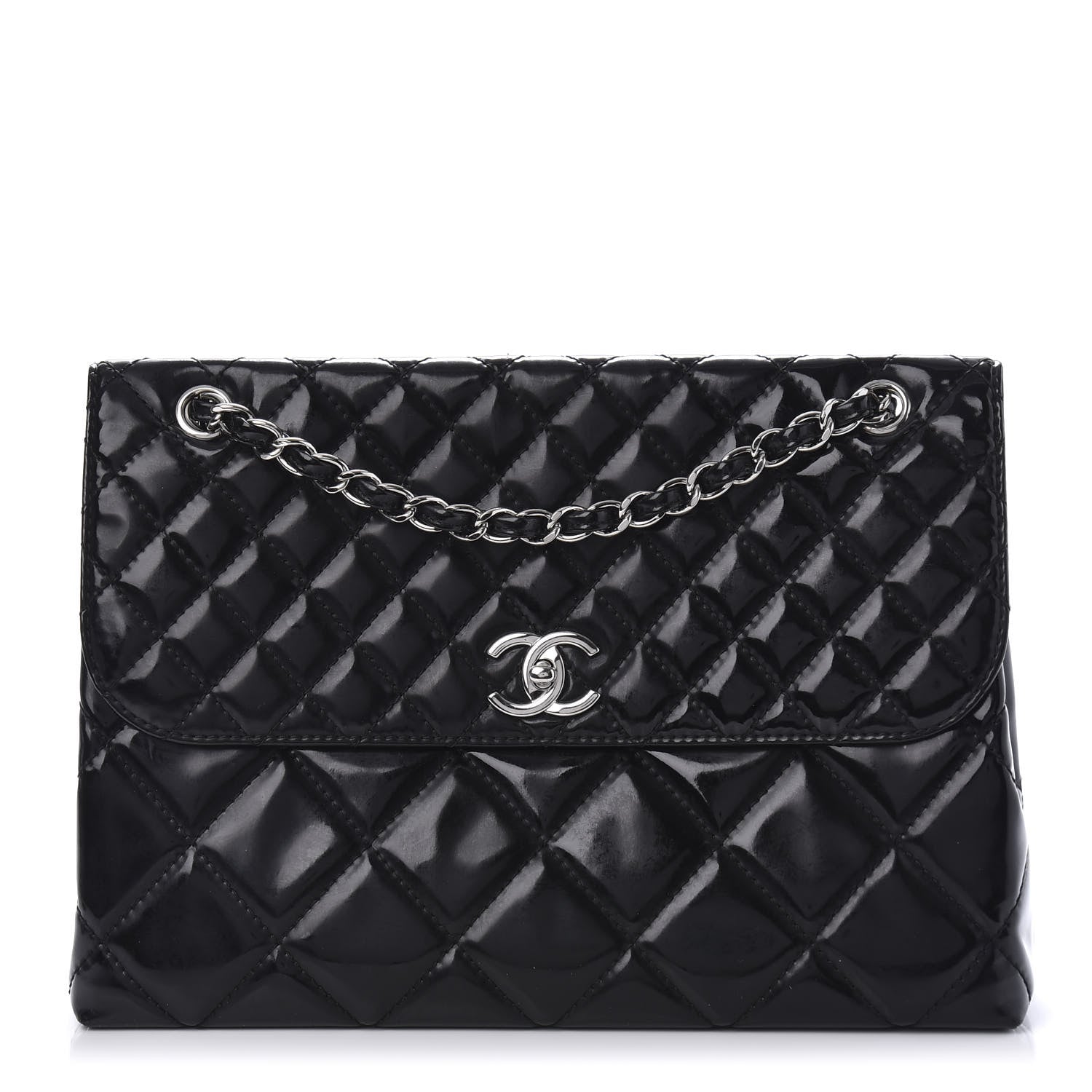 Chanel Vinyl Quilted In the Business Flap Bag Black 1 of 22