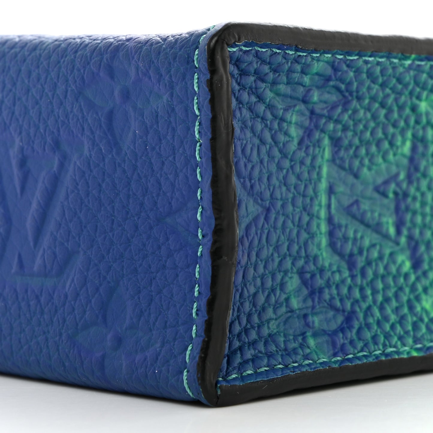 Taurillon Illusion Sac Plat XS Bleu Vert
