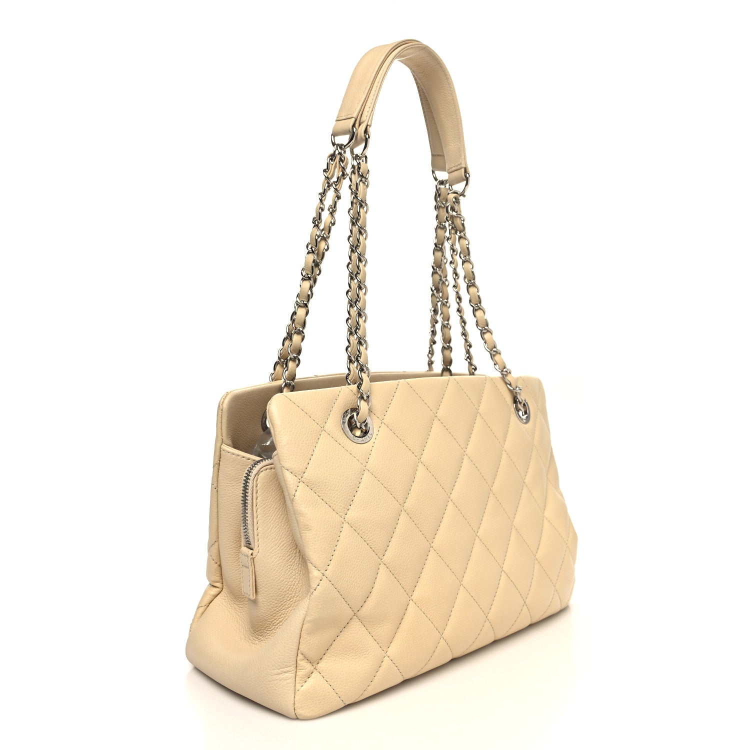 Chanel Caviar Quilted Petit Timeless Tote PTT Beige 3 of 13