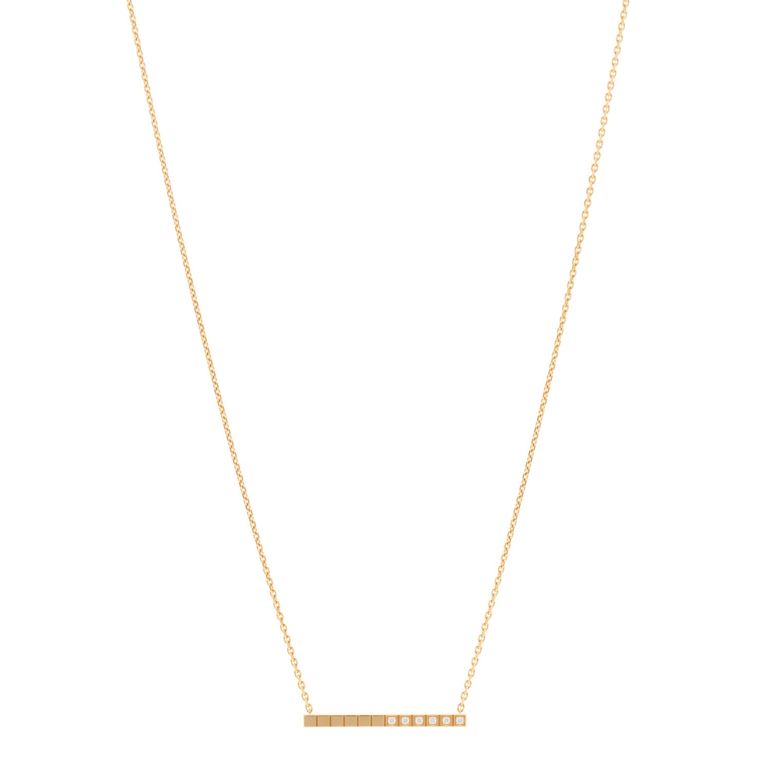 Chopard 18K  Gold Yellow Diamond Ice Cube Pure Necklace 1 of 5