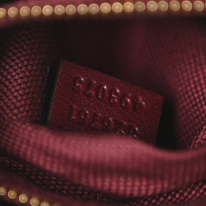 Gucci Crepe Wool Silk GG Monogram Go Small Shoulder Bag Rosso Ancora 8 of 11