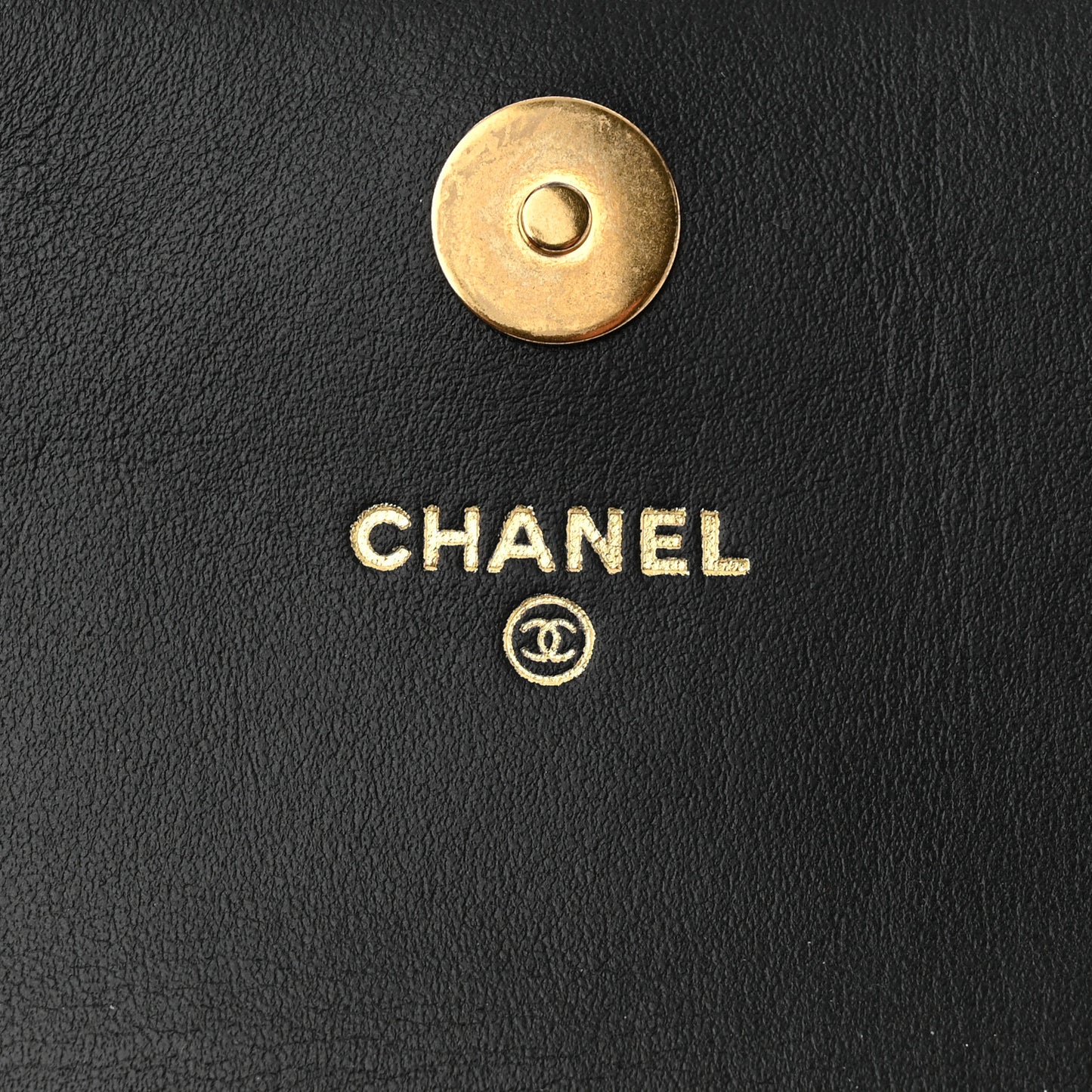 Lambskin Quilted Chanel 19 Flap Clutch Black