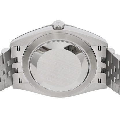 Rolex Stainless Steel 18K White Gold 41mm Oyster Perpetual Datejust Watch Bright Blue 126334 4 of 5