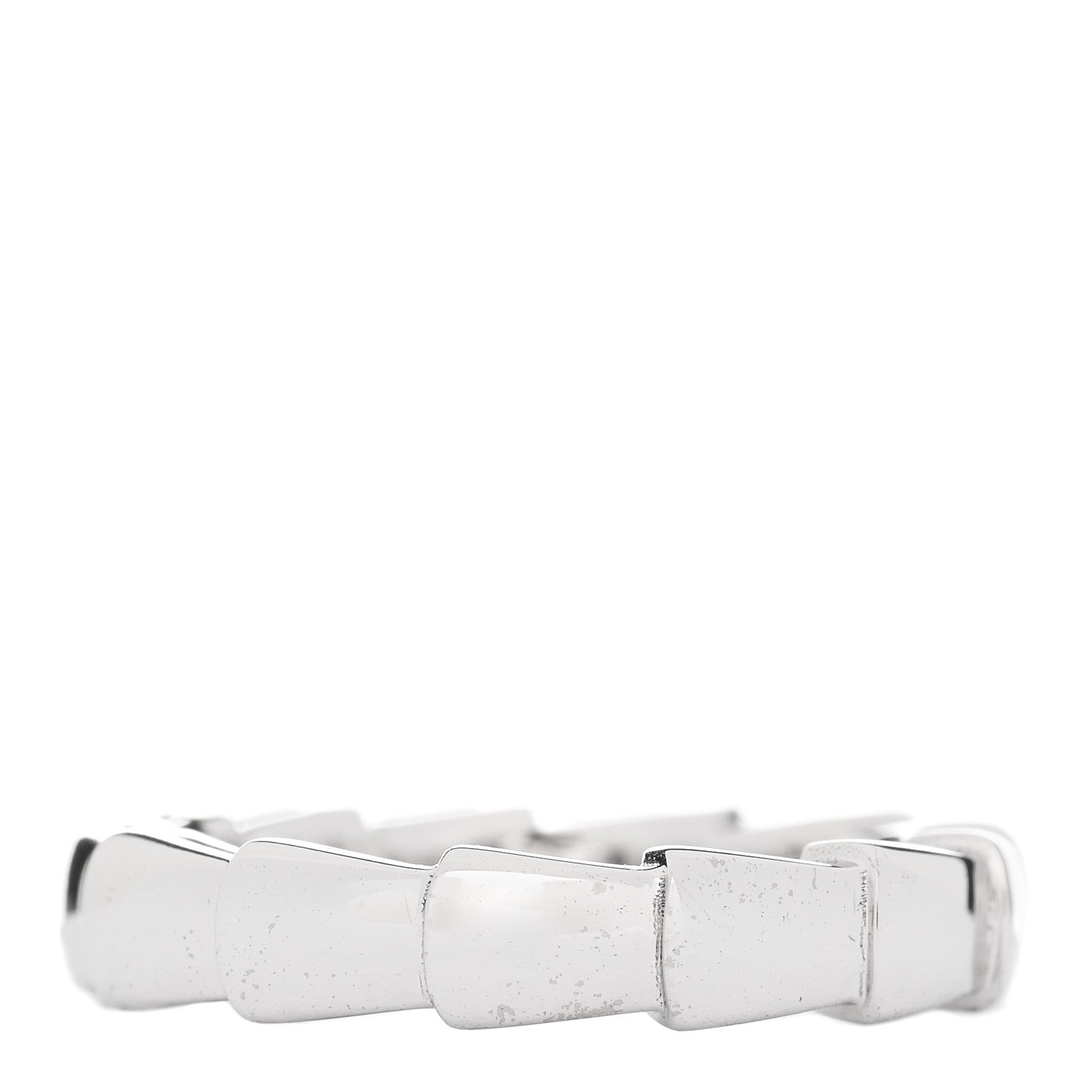 Bulgari 18K White Gold Serpenti Viper Band Ring 47 4.25 1 of 7