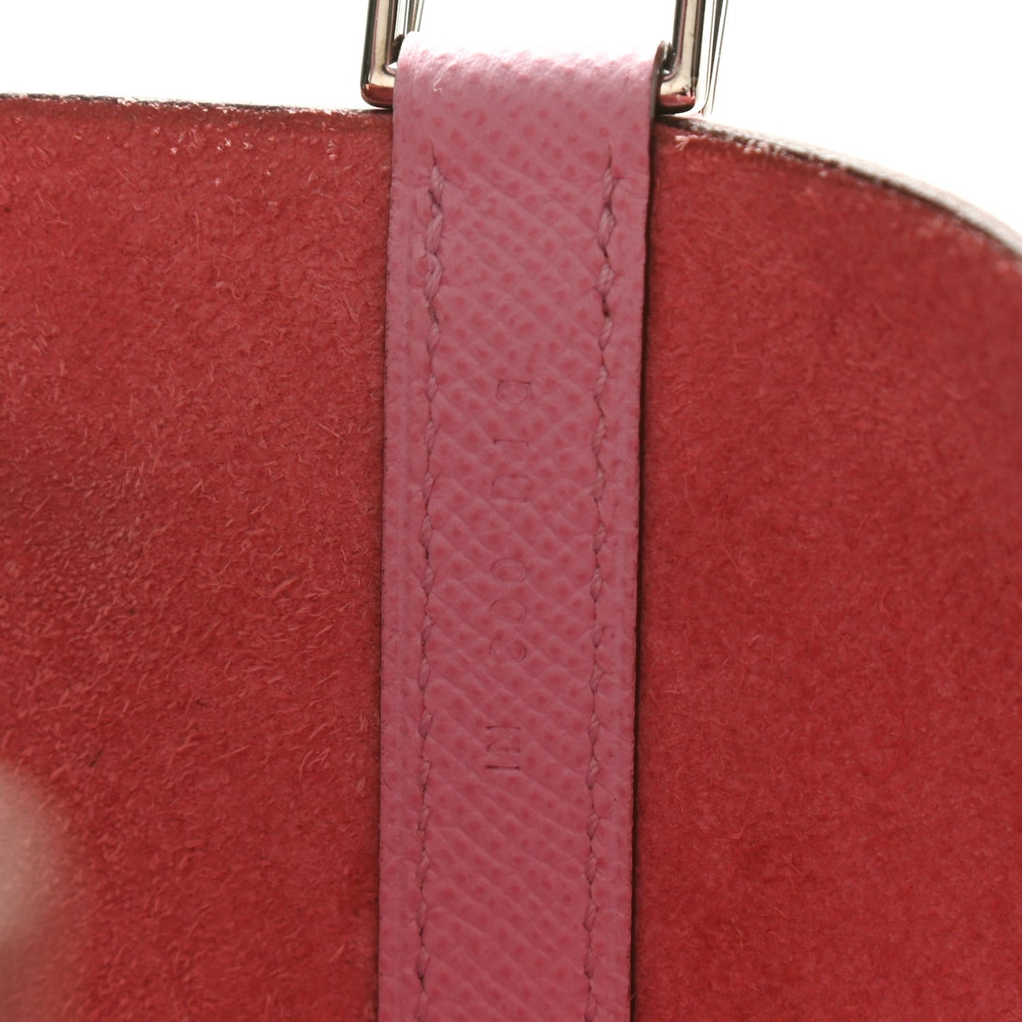 Epsom Tressage De Cuir Picotin Lock 22 MM Mauve Sylvestre Rouge H Jaune De Naples