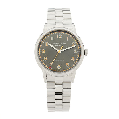 Tiffany Stainless Steel 34mm CT60 3-Hand Automatic Watch Grey 1 of 5