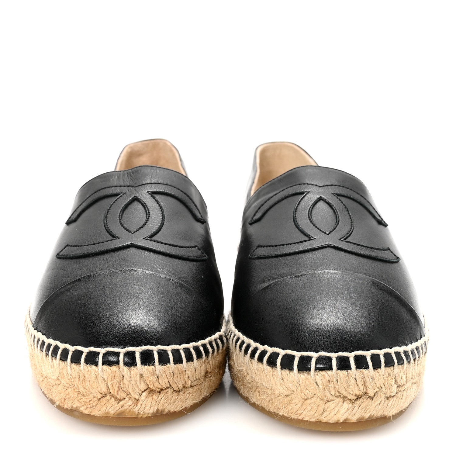 Chanel Lambskin CC Espadrilles 41 Black 6 of 18
