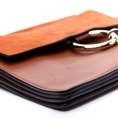 Chloe Suede Calfskin Medium Faye Shoulder Bag Tobacco 6 of 13