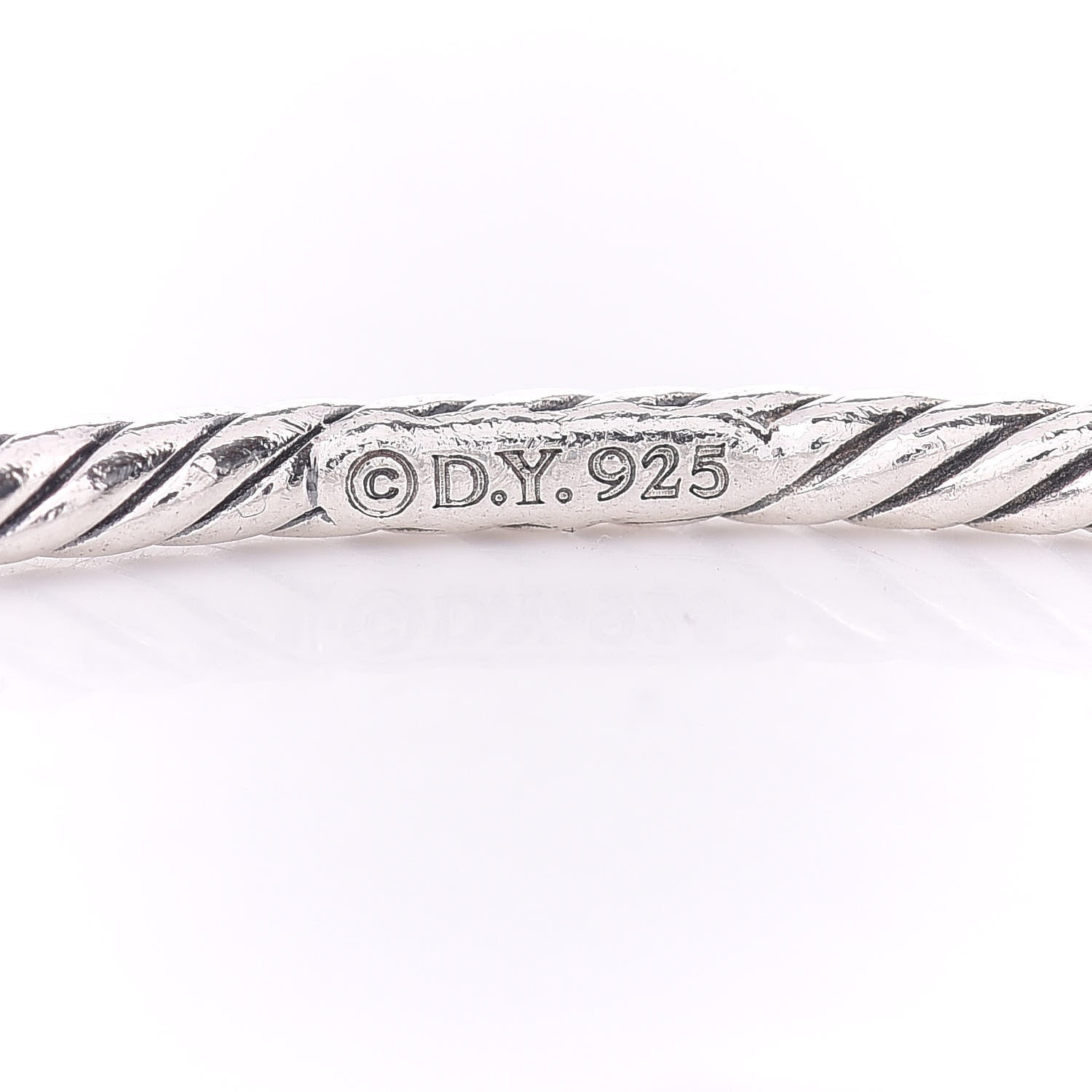 David Yurman Sterling Silver Hampton Blue Topaz Color Classics Bangle Bracelet Set of 2 4 of 4