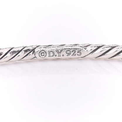 David Yurman Sterling Silver Hampton Blue Topaz Color Classics Bangle Bracelet Set of 2 4 of 4
