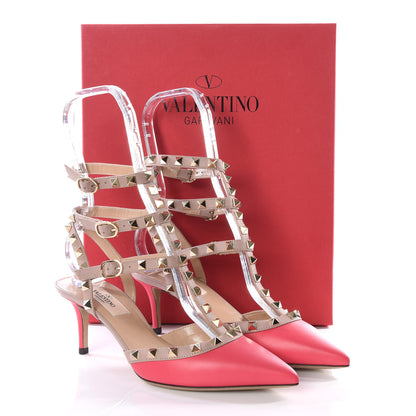 Valentino Garavani Nappa Rockstud Ankle Strap 65mm Pumps 36.5 Deep Fuxia Poudre 4 of 10