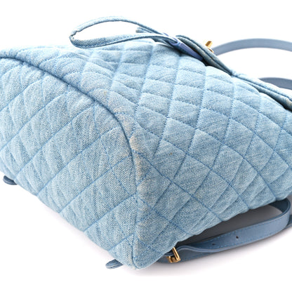 Chanel Washed Denim Quilted Small Urban Spirit Backpack Light Blue 11 of 11