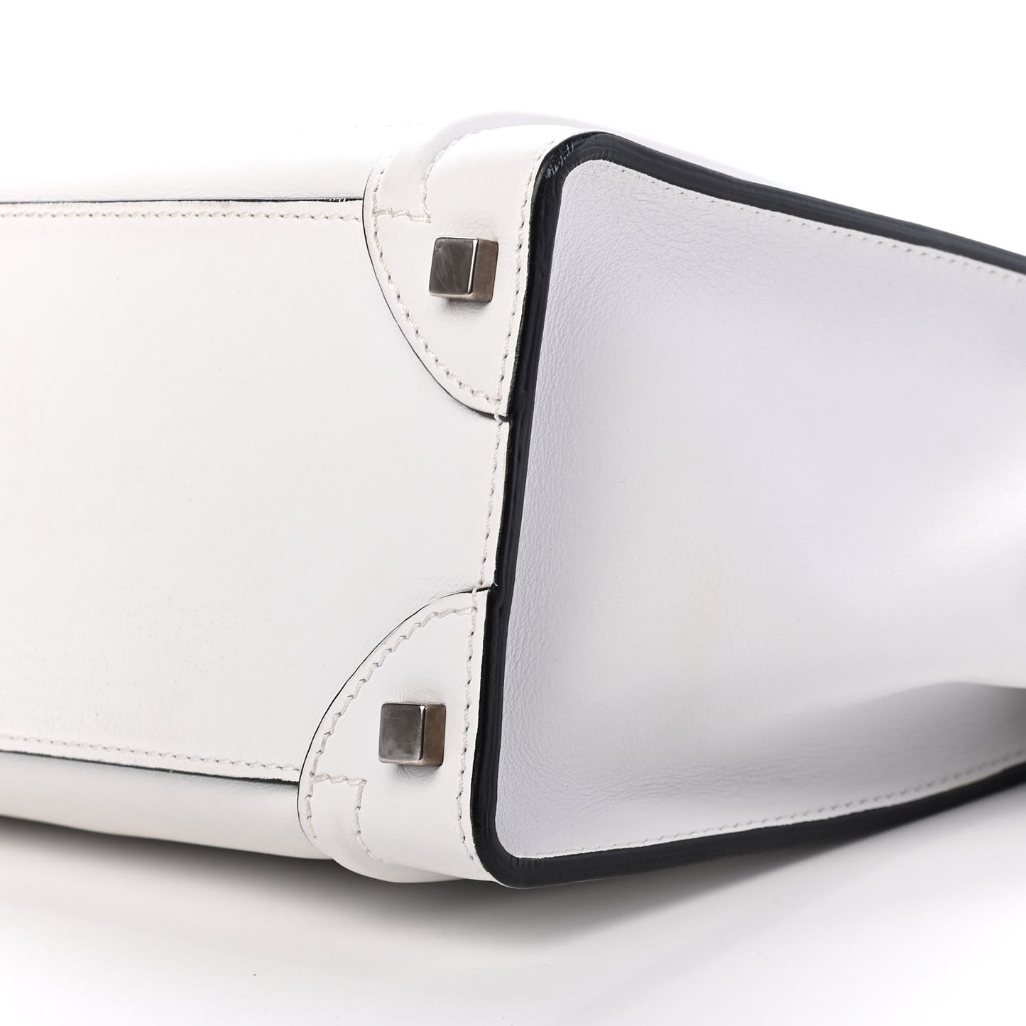 Smooth Calfskin Micro Luggage White