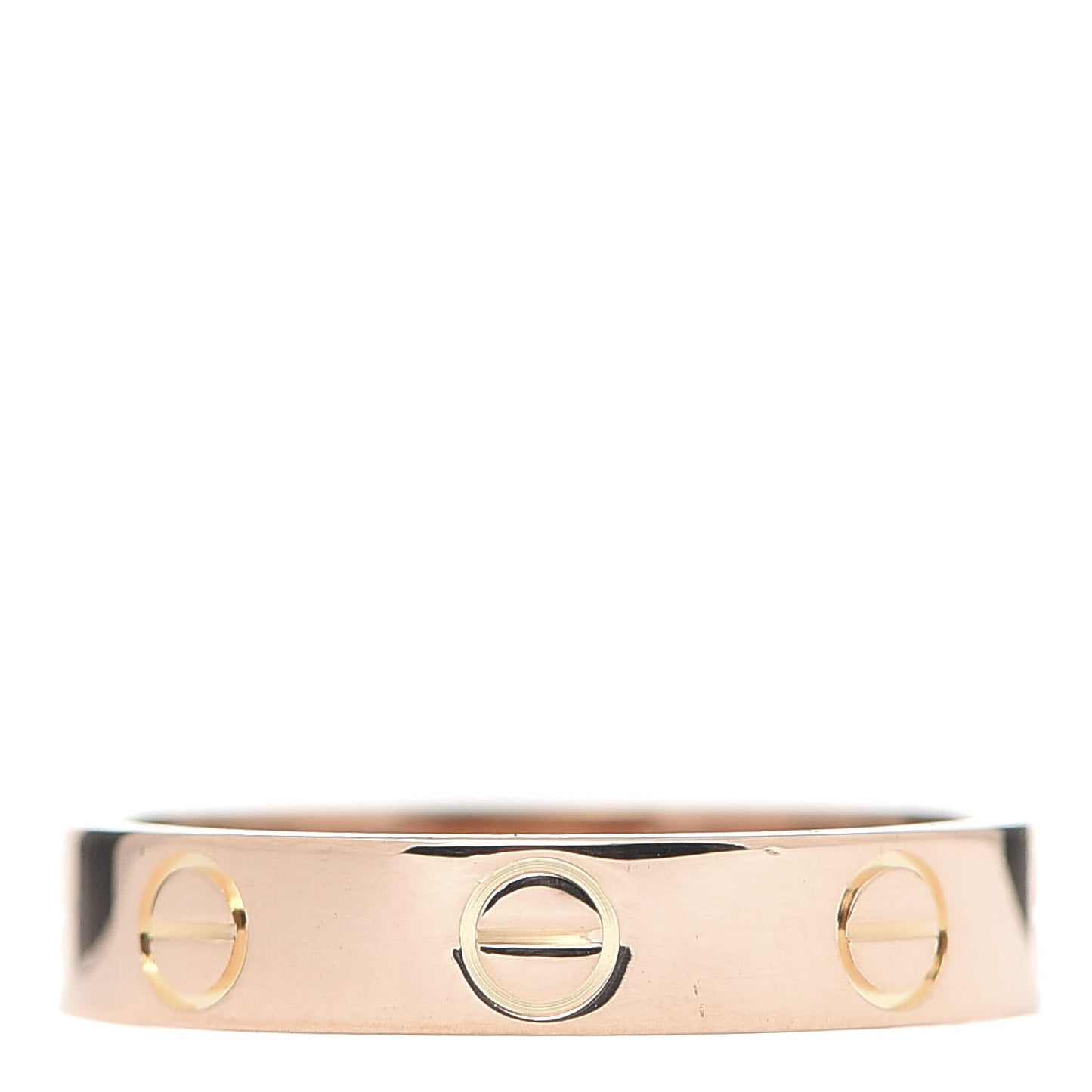 18K Pink Gold 3.5mm LOVE Wedding Band Ring 50 5.25