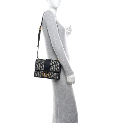 Christian Dior Oblique 30 Montaigne Flap Bag Blue 2 of 12