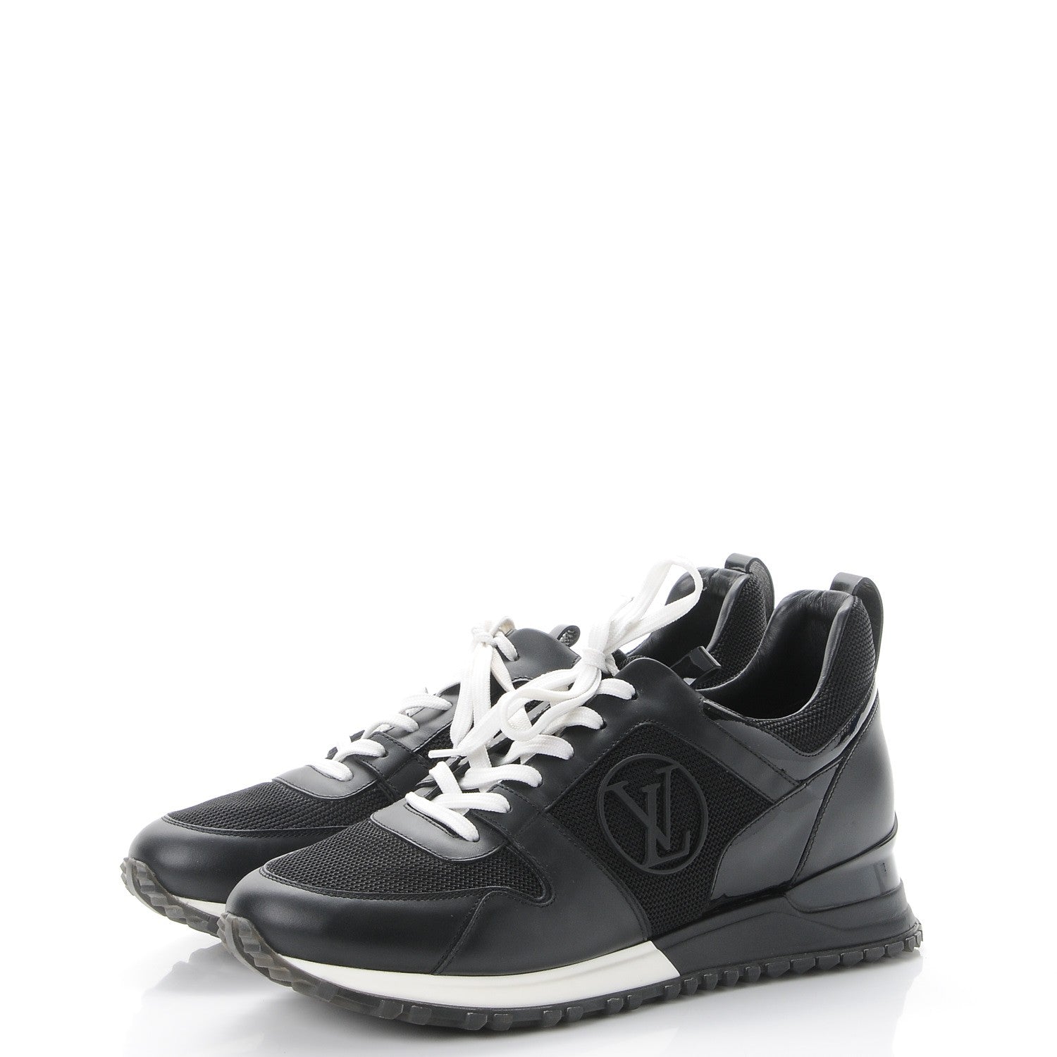 Louis Vuitton Calfskin Run Away Sneakers 39.5 Black 3 of 8