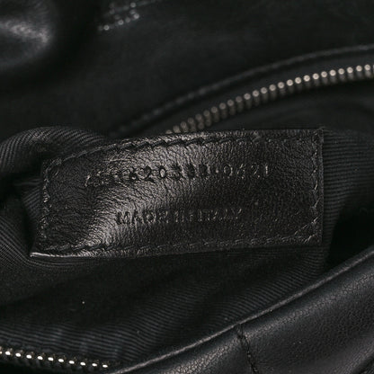 Saint Laurent Lambskin Quilted Toy Loulou Puffer Monogram Chain Satchel Black 8 of 11