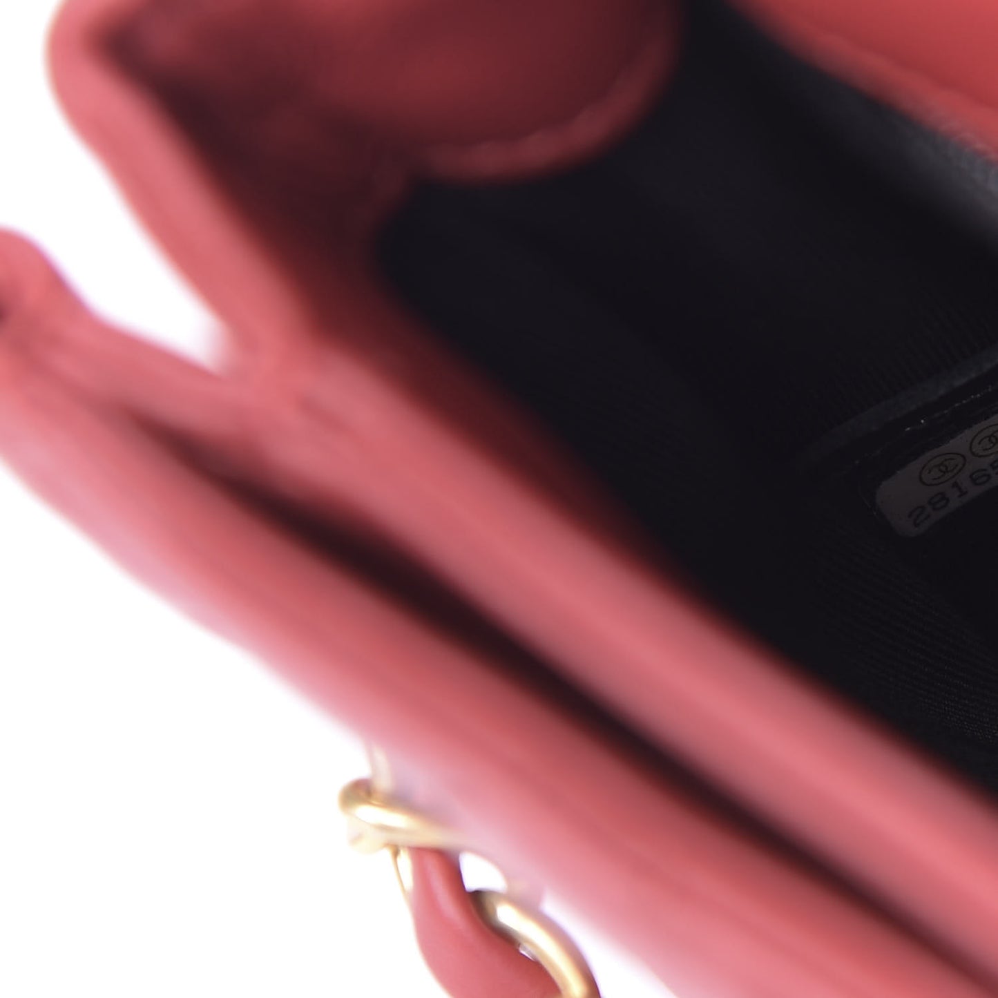 Lambskin Quilted Chain Linked In Flap Bag Red