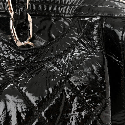 Chanel Patent Quilted Day Glo Flap Bag Black 13 of 14