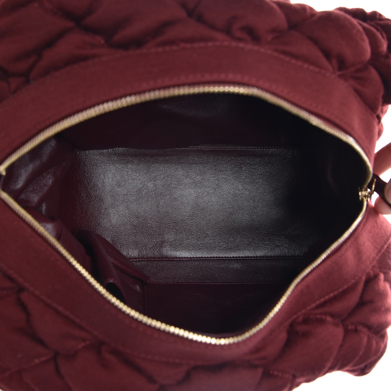 Chanel Jersey Bubble Quilt Bowler Bordeaux 5 of 10