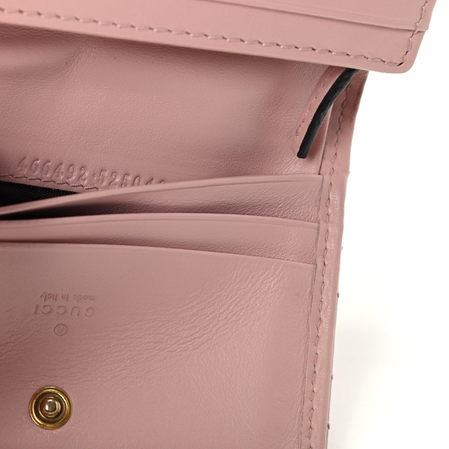 Calfskin Matelasse GG Marmont Card Case Wallet Perfect Pink