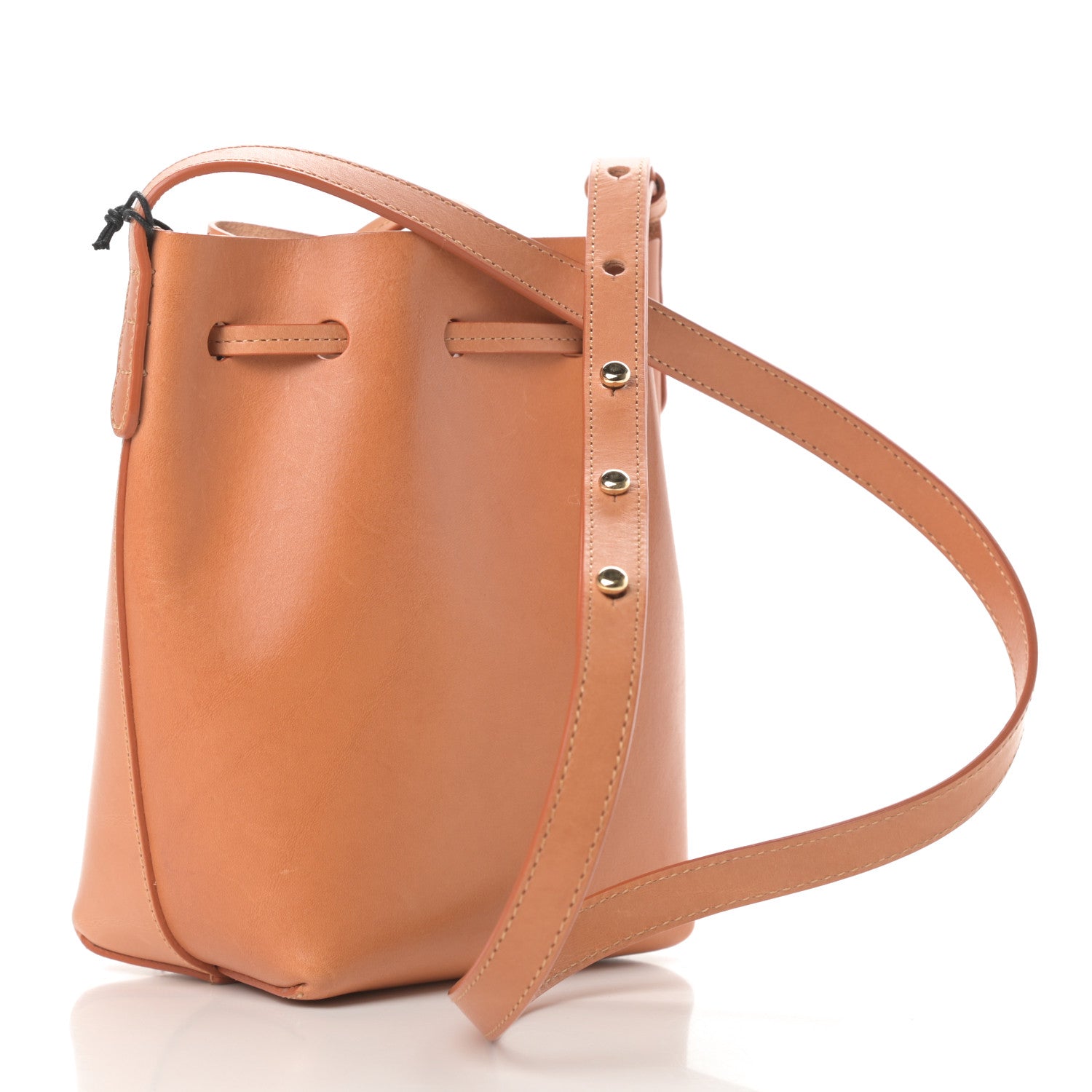 Mansur Gavriel Vegetable Tanned Calfskin Mini Mini Bucket Bag Cammello Sun 3 of 12
