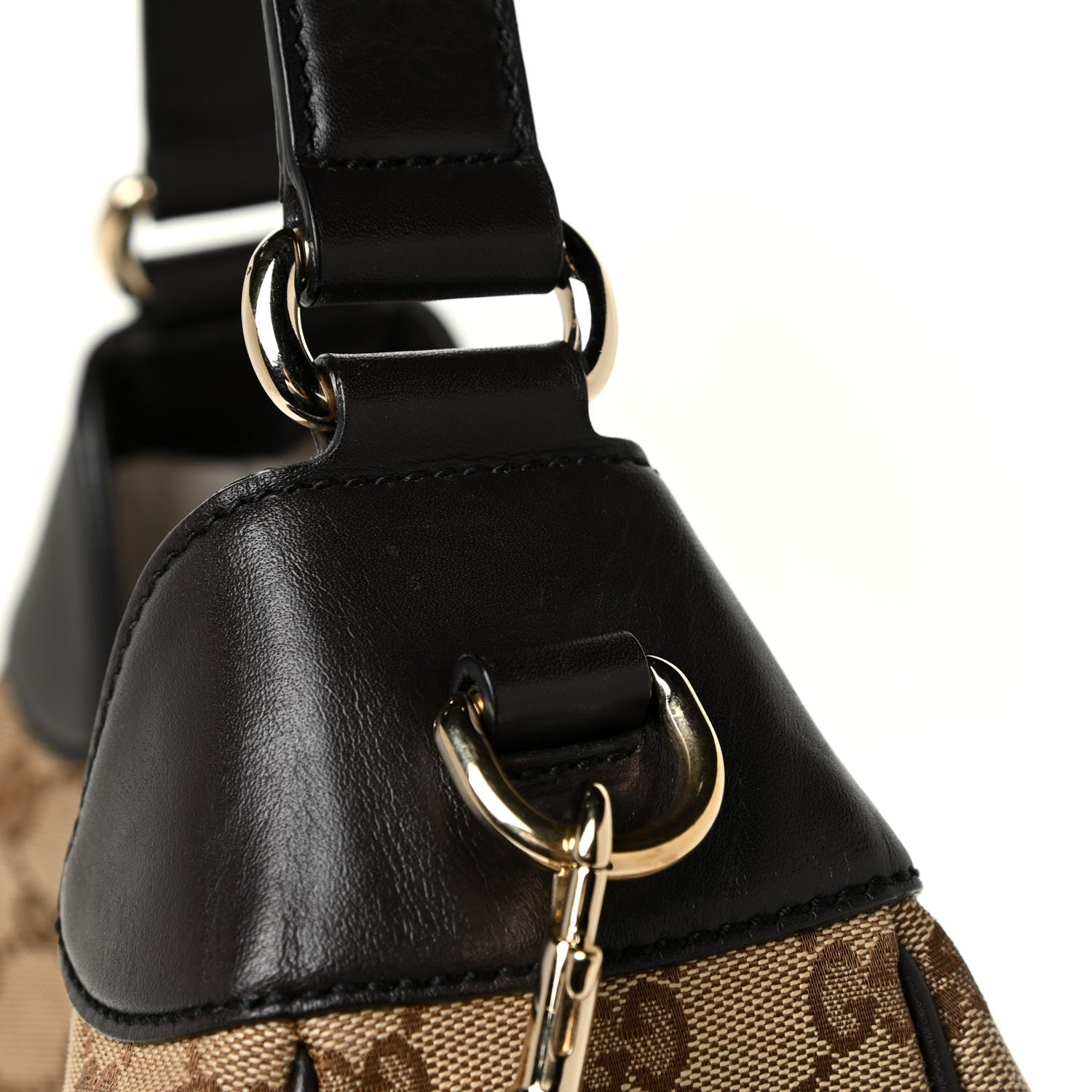 Gucci Monogram Margaux Calfskin Medium Emily Hobo Beige Ebony Cocoa 16 of 19