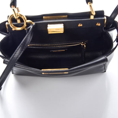 Fendi Nappa Mini Peekaboo Iconic Satchel Black 6 of 9