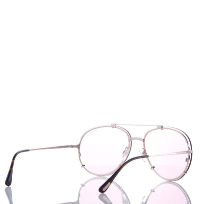 Tom Ford Oval Dickon Sunglasses TF 527 Pink 4 of 8
