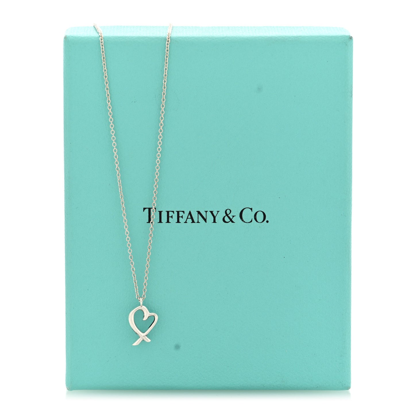 Sterling Silver Mini Paloma Picasso Loving Heart Drop Pendant Necklace