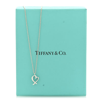 Tiffany Sterling Silver Mini Paloma Picasso Loving Heart Drop Pendant Necklace 5 of 5