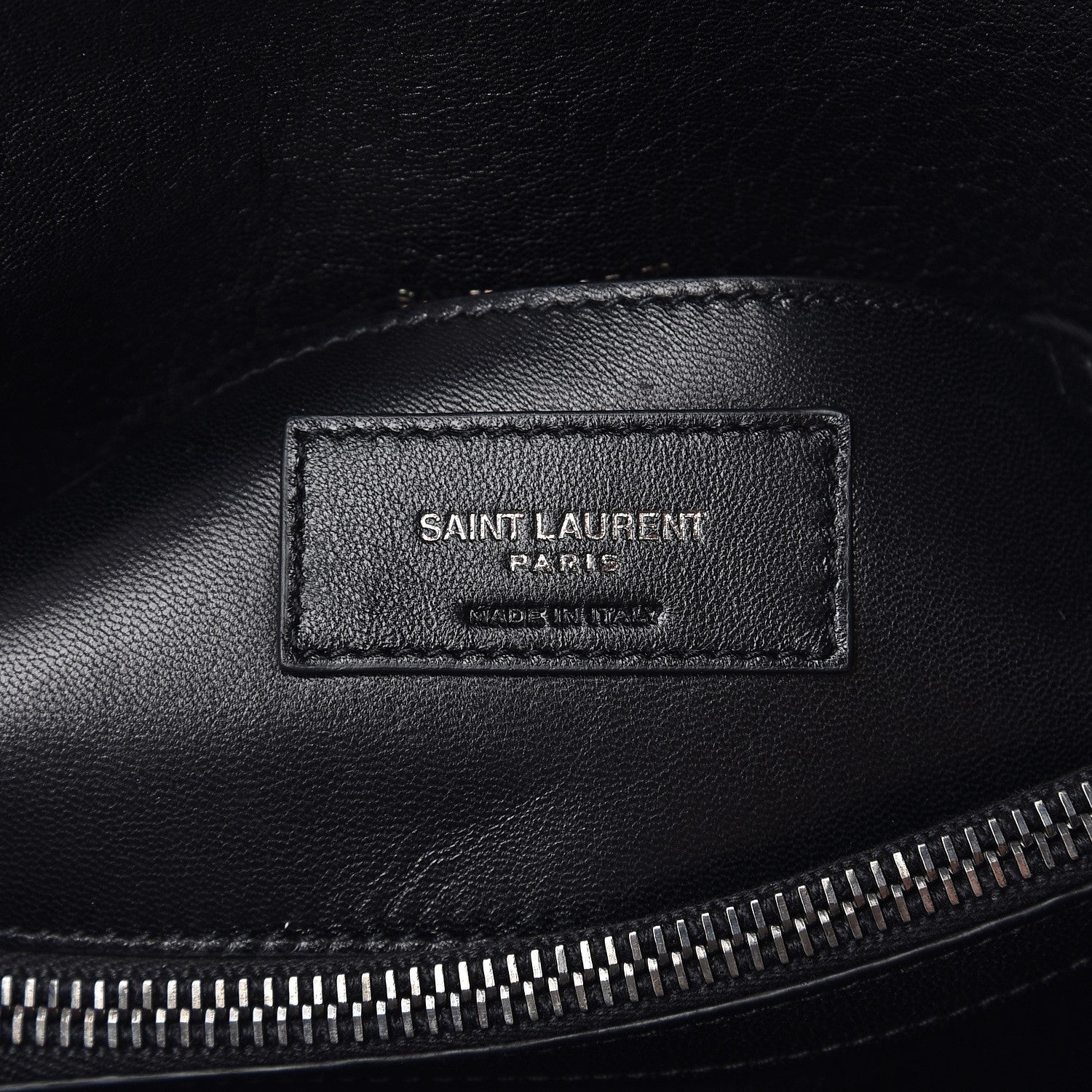 Saint Laurent Sheepskin Matelasse Chevron Monogram Medium College Bag Black 7 of 7