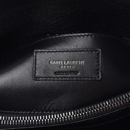 Saint Laurent Sheepskin Matelasse Chevron Monogram Medium College Bag Black 7 of 7