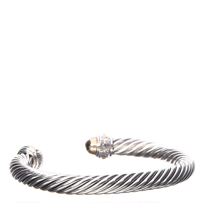 David Yurman Sterling Silver 14K Yellow Gold 7mm Cable Classics Bracelet 3 of 5