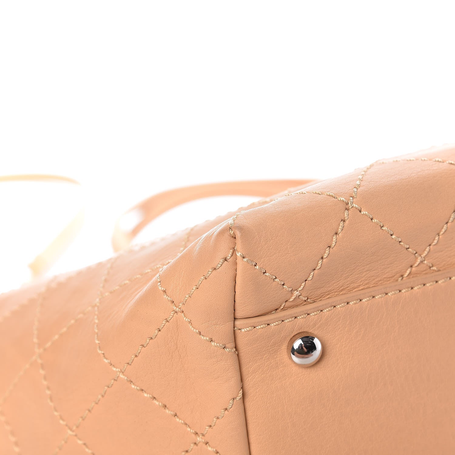 Chanel Calfskin Stitched Large Shopping Tote Beige 16 of 19