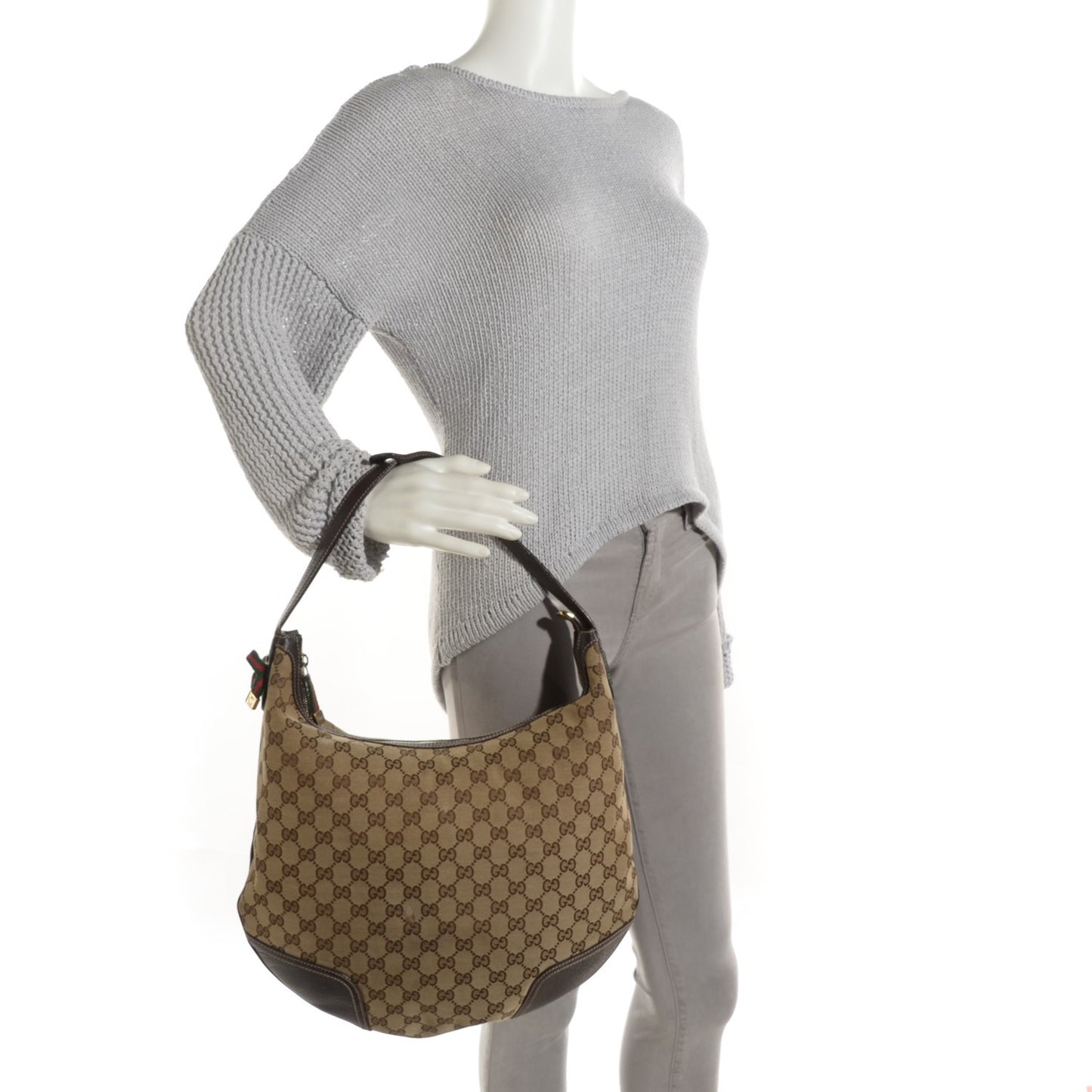 Monogram Large Princy Hobo Dark Brown