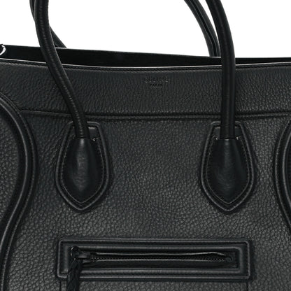 Celine Supple Calfskin Medium Phantom Luggage Black 7 of 10