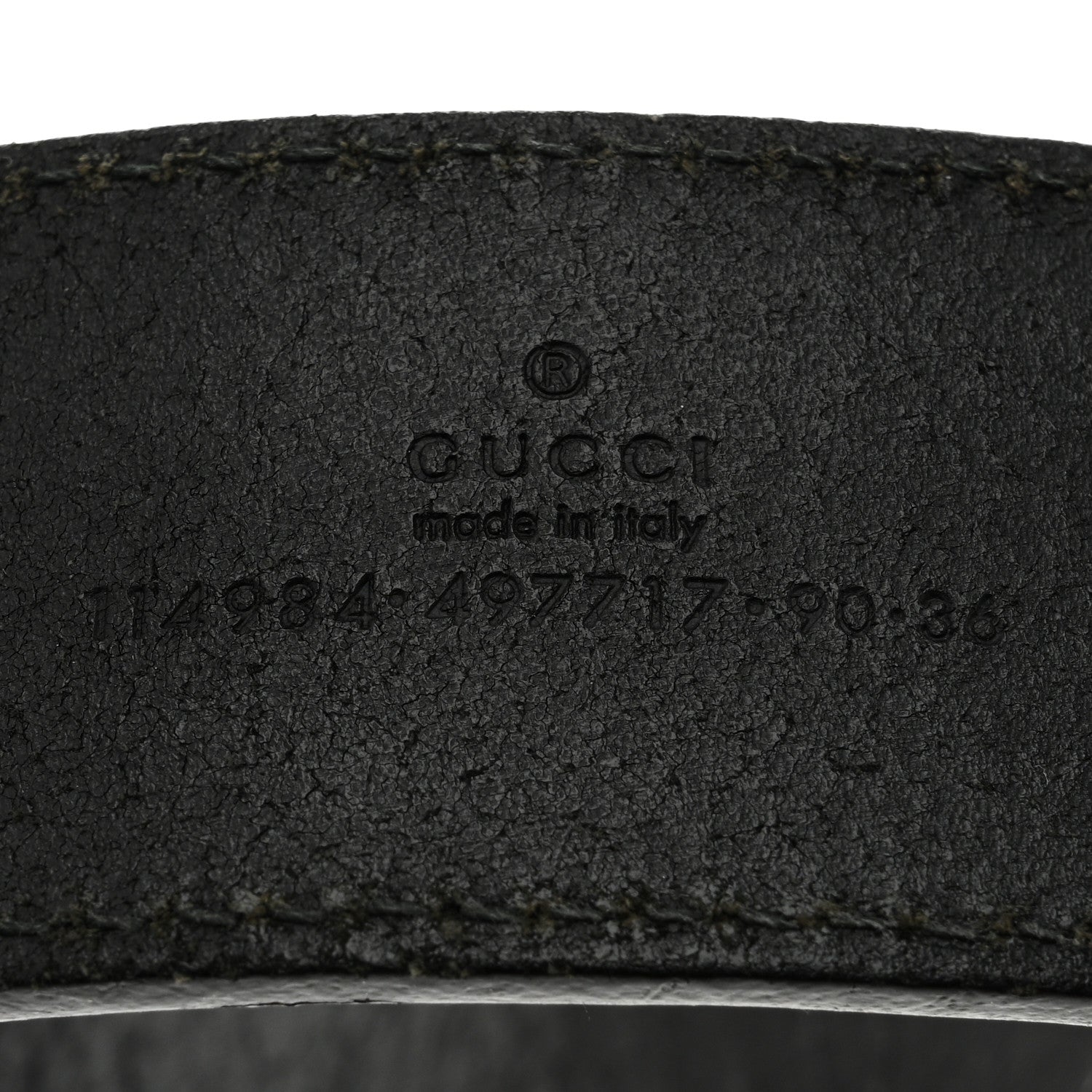 Gucci Calfskin Interlocking G 90 36 Belt Black 3 of 5